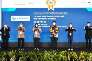 Konsisten Implementasikan Prinsip GRC, Jasa Marga Raih Dua Penghargaan di Ajang TOP GRC 2021