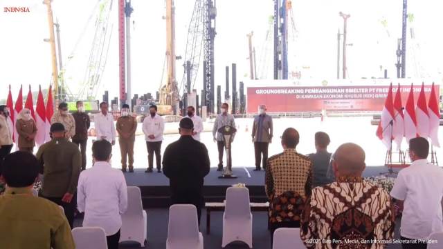 Presiden Jokowi Resmikan Pembangunan Smelter di Gresik