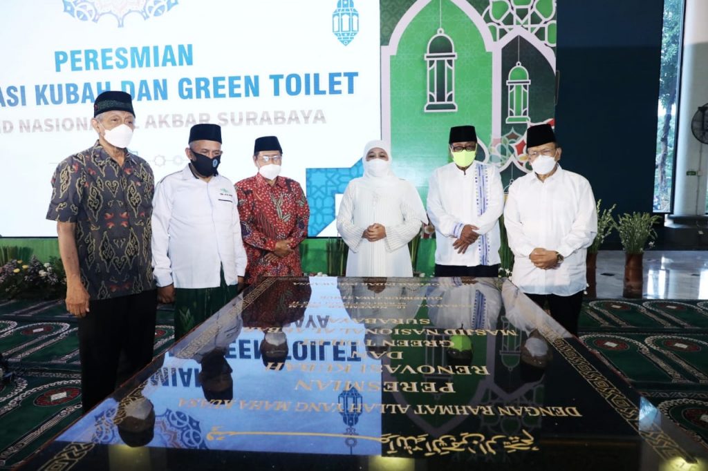 Gubernur Khofifah Resmikan Kubah dan Green Toilet Masjid Nasional Al- Akbar Surabaya Berkonsep Pro Environment
