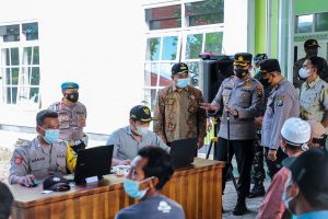 Polres Kediri Gelar Giat Vaksinasi Masal di Wilayah Kandangan