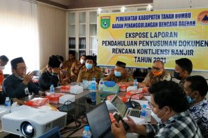 Antisipasi Ancaman Banjir, BPBD Tanbu Expose Dokumen Rencana Kontinjensi Bencana