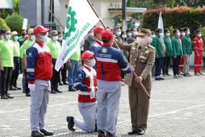 Peringati Bulan K3 Nasional, Gubernur Khofifah Tegaskan Komitmen Perlidungan Pekerja di Era Disrupsi Teknologi Digital