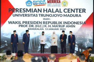 Wapres Ma’ruf Amin Resmikan LPH Halal Center Universitas Trunojoyo Madura