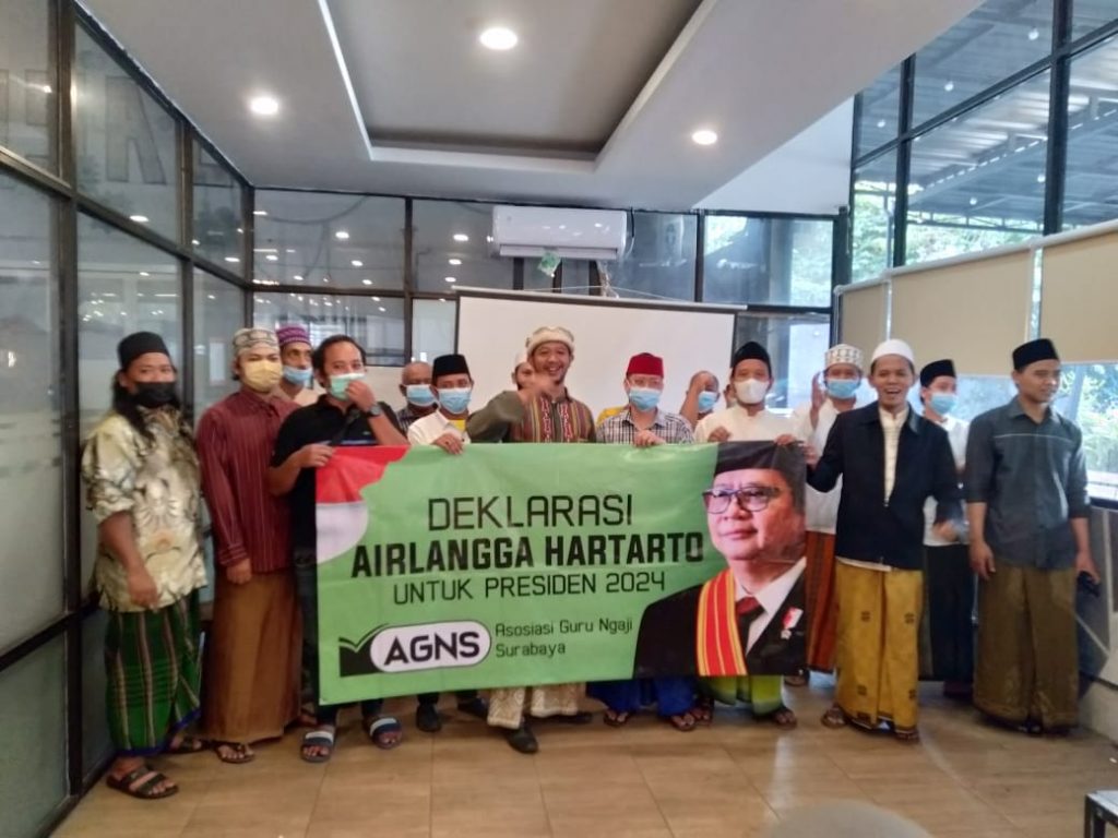 Dorong Airlangga Hartarto Maju Pilpres 2024, Asosiasi Guru Ngaji Surabaya Deklarasikan Dukungannya