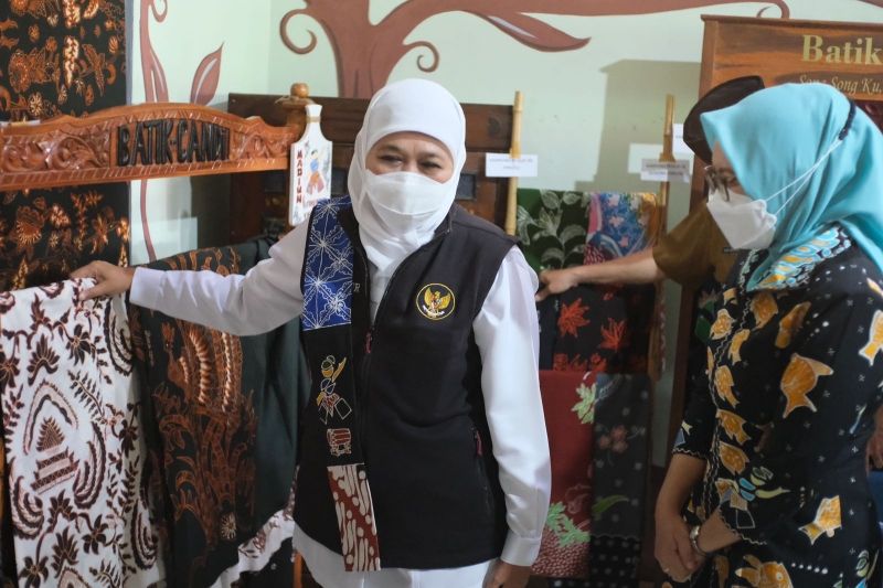 Gubernur Khofifah Usulkan Sentra Batik Candi Madiun Jadi Desa Devisa
