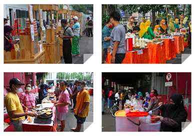 Street Food di CFD Sore Jalan Tunjungan dan Raya Darmo Surabaya Jadi Tempat Asyik Ngabuburit