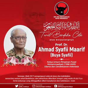 PDIP Surabaya: Buya Syafii Maarif adalah Guru dan Teladan Bangsa