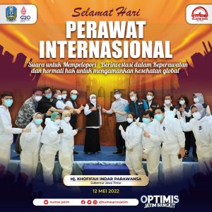 Gubernur Khofifah Ucapkan Terima Kasih Bagi Seluruh Perawat  Sebagai Garda Terdepan Selama Pandemi Covid-19