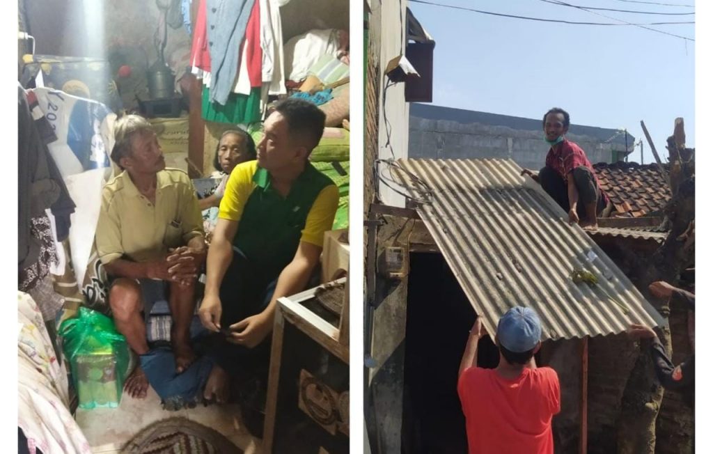Bantu Pemerintah, Dua Komunitas Sosial Lakukan Bedah Rumah Tukang Becak di Krembangan Surabaya