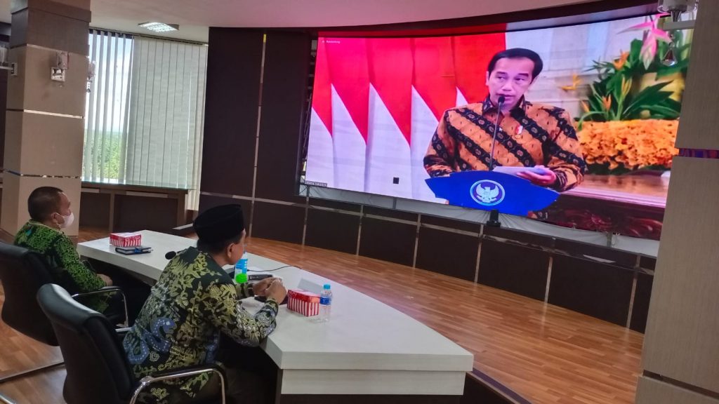 Bupati Zairullah Hadir di Rakornas Wasin Virtual yang Dibuka Presiden