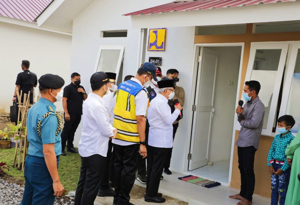 Wapres RI Ma’ruf Amin Tinjau Hunian Tetap Penyintas Erupsi Gunung Semeru