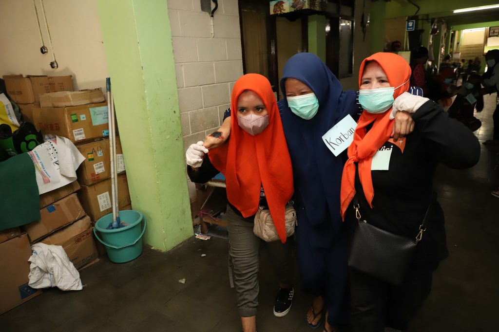 BPBD Surabaya Gelar Simulasi Bencana di Rusun