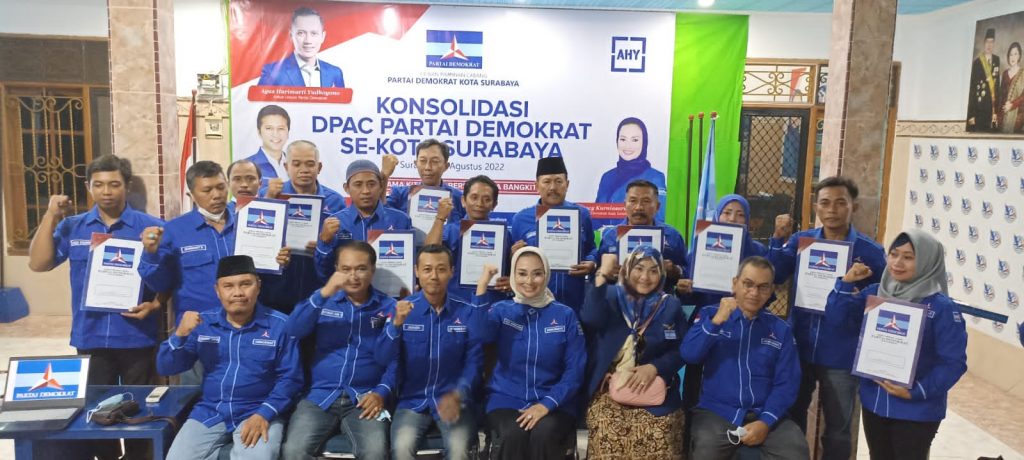 Siap Tancap Gas di Pemilu 2024, Partai Demokrat Surabaya Gelar Konsolidasi Seluruh DPAC