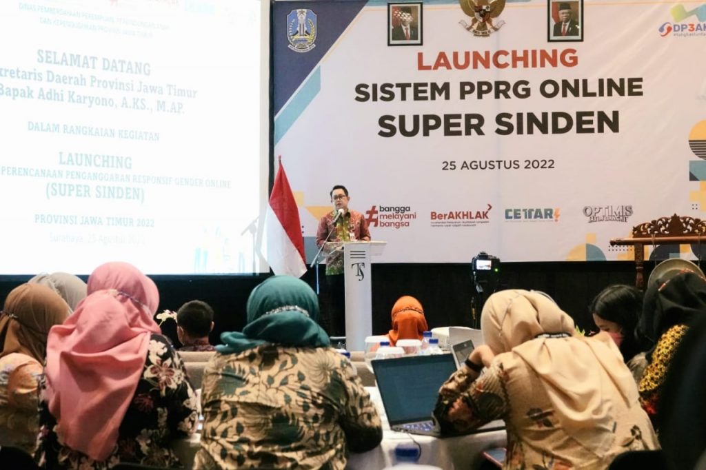 Luncurkan Sistem PPRG Online Super Sinden, Sekdaprov Jatim Harap Tingkatkan Kesadaran Kesetaraan Gender di Semua OPD