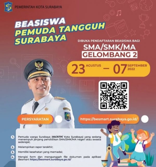 Pemkot Surabaya Segera Tutup Pendaftaran Beasiswa SMA Gelombang 2, Catat Tanggalnya Sebelum Kehabisan!