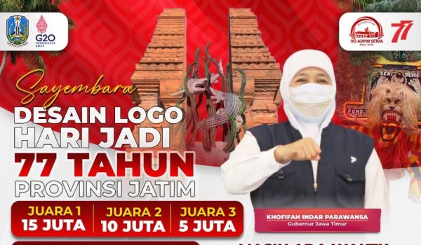 Gubernur Khofifah Tunggu Karya Terbaik Desain Logo Hari Jadi Ke-77 Provinsi Jawa Timur