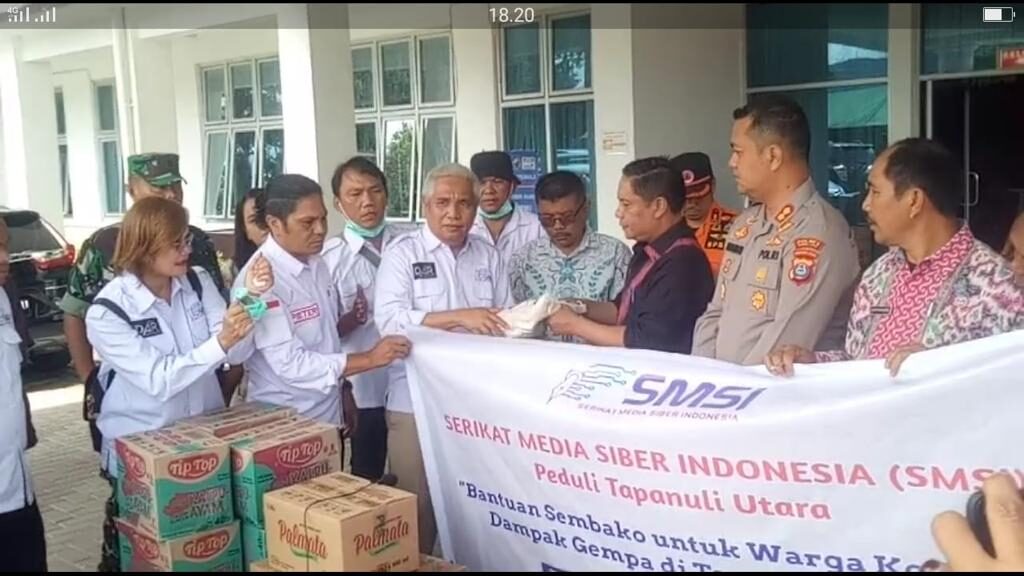 SMSI Sumatera Utara Bantu Warga Korban Gempa