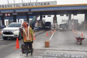 Pekerjaan Rekonstruksi Rigid Lajur Transaksi, PT Jasamarga Transjawa Tol Tingkatkan Kenyamanan Pengguna Jalan Tol Surabaya – Gempol