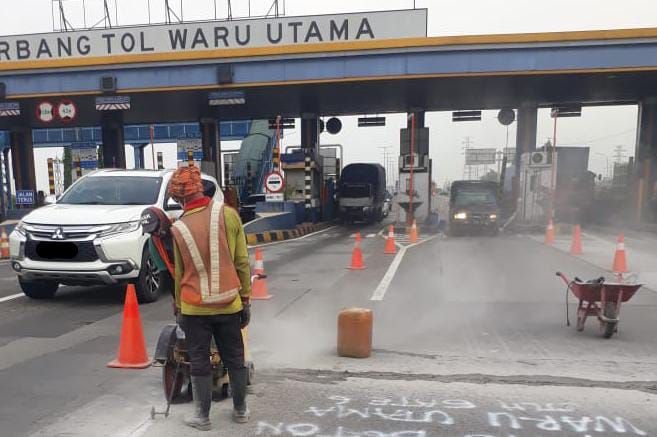 Pekerjaan Rekonstruksi Rigid Lajur Transaksi, PT Jasamarga Transjawa Tol Tingkatkan Kenyamanan Pengguna Jalan Tol Surabaya – Gempol