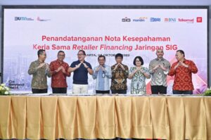 Tingkatkan Fasilitas Pembiayaan Retailer Toko Bangunan, SIG Kerja Sama dengan Bank Mandiri, BRI, BNI, Telkomsel dan LinkAja