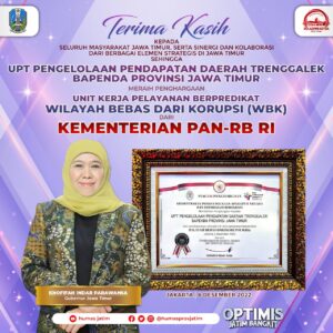 UPT Bapenda Jatim Kantongi Predikat Wilayah Bebas Korupsi dari KemenPAN-RB Empat Tahun Berturut