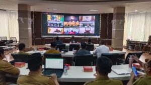 Pemkab Tanbu Ikuti Rakor Virtual Pengendalian Inflasi dengan BPS Pusat