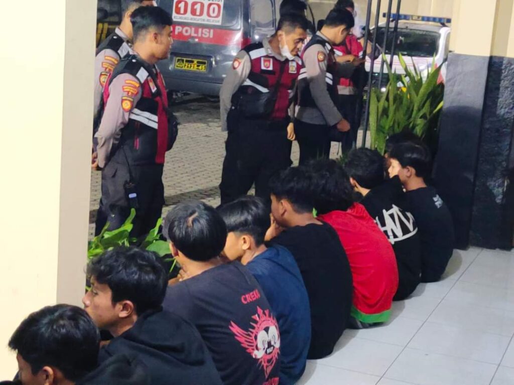 Siap Tawuran, Belasan Pelajar SMP Diamankan Polsek Mojoroto Kota Kediri