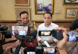 Bertemu Kapolrestabes Surabaya, Wali Kota Eri Bahas Kesiapan Stadion GBT untuk Laga Persebaya dan Liga 1