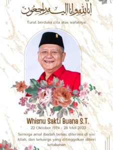 Sampaikan Bela Sungkawa, PDIP Surabaya: Sugeng Tindak Mas Whisnu