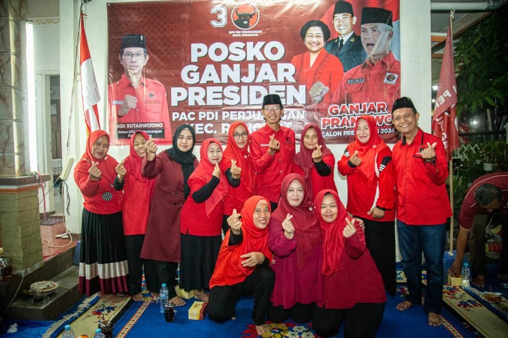 Kaum Perempuan Giat Dirikan Posko “Ganjar Presiden” di Kampung Padat Penduduk