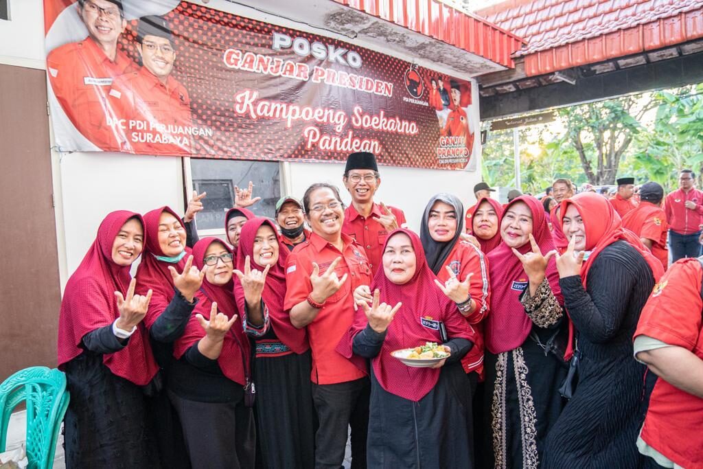 PDIP Surabaya Dirikan Posko Ganjar Presiden di Kampung Sang Proklamator