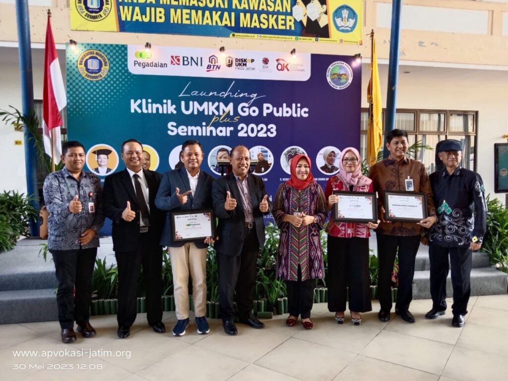 Universitas Narotama Bersama APVOKASI Jatim Launching Klinik UMKM Go Public