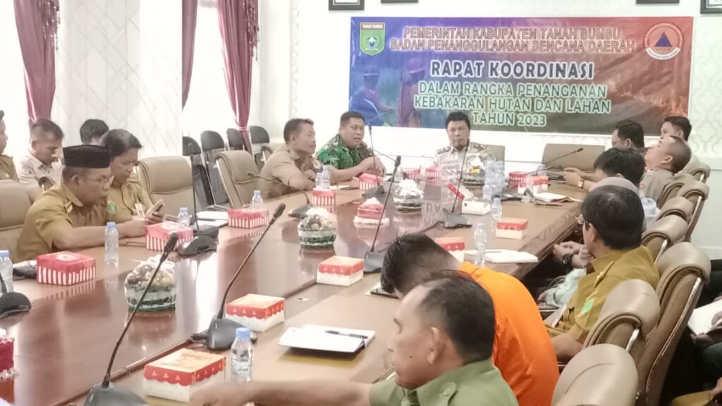 Bersatu Cegah Karhutla, BPBD Tanbu Gelar Rakor dengan Jajaran Samping