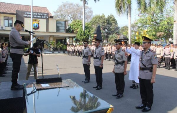 Kapolres Kota Kediri Pimpin Sertijab Kasat Reskoba dan Kapolsek Tarokan