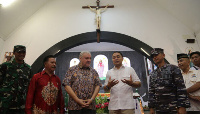 Wali Kota Eri Cahyadi Bersama Forkopimda Tinjau 3 Gereja  