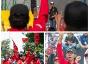 Semangat Ketemu Ganjar Pranowo, Kader Banteng Surabaya Naik Motor dan Mikrolet