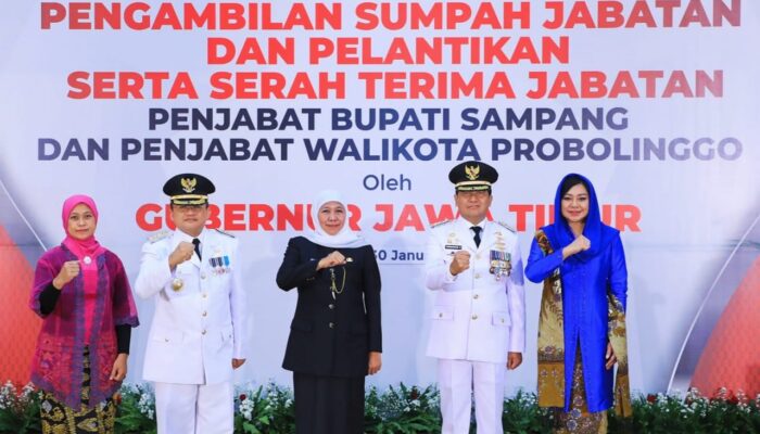 Gubernur Khofifah Lantik Pj. Bupati Sampang dan Pj. Walikota Probolinggo