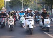 Sunmori Bersama Ribuan Pecinta Vespa, Wali Kota Eri Cahyadi Kenalkan Wisata Kota Lama