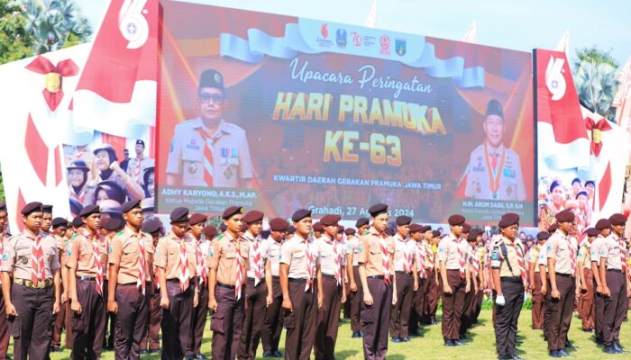 Pj. Gubernur Adhy Dorong Pramuka Jatim Kuatkan Sinergi sebagai Penjaga dan Pemersatu NKRI