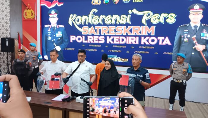 Satreskrim Polres Kota Kediri Gelar Perkara Curas di Minimarket