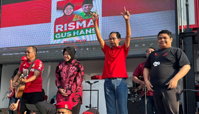 Senam SICITA, PDIP Surabaya Gaungkan Pilih Risma-Gus Hans dan Eri Cahyadi-Armuji