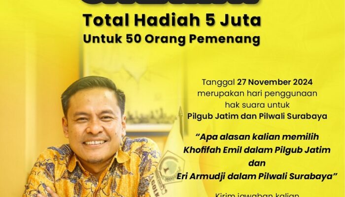 Jaring Aspirasi Pilkada, Golkar Surabaya Gelar ‘Giveaway’ Via Medsos