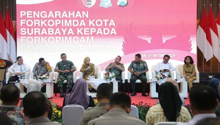 Beri Pengarahan Forkopimcam, PJs Wali Kota Surabaya Tekankan Keamanan dan Ketertiban Jelang Pilkada