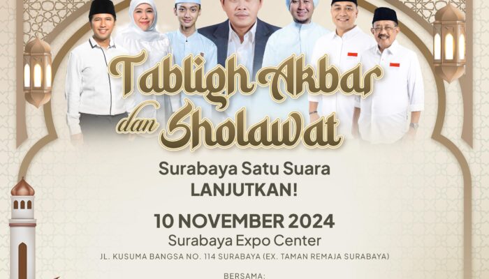 Perindo Surabaya Gelar Tabligh Akbar bareng Khofifah dan Eri-Armuji