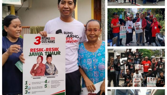 Pungkasi Kampanye Pilkada, PDIP Surabaya Sosialisikan Risma-Gus Hans dan Eri-Armuji di 153 Kelurahan