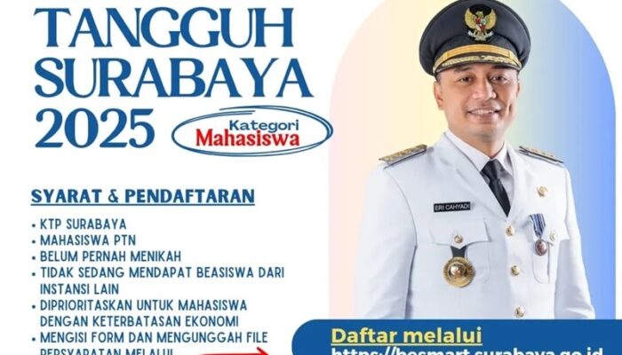 Pemkot Surabaya Buka Pendaftaran Beasiswa Pemuda Tangguh Kategori Mahasiswa