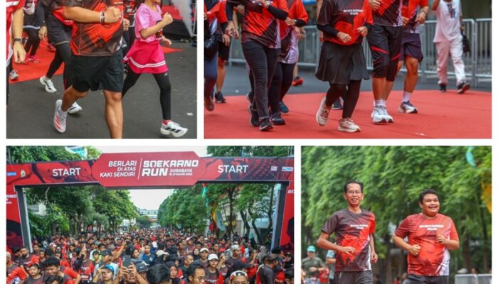 Tumbuhkan Sportivitas, PDIP Surabaya Apresiasi Tergelarnya Soekarno Run