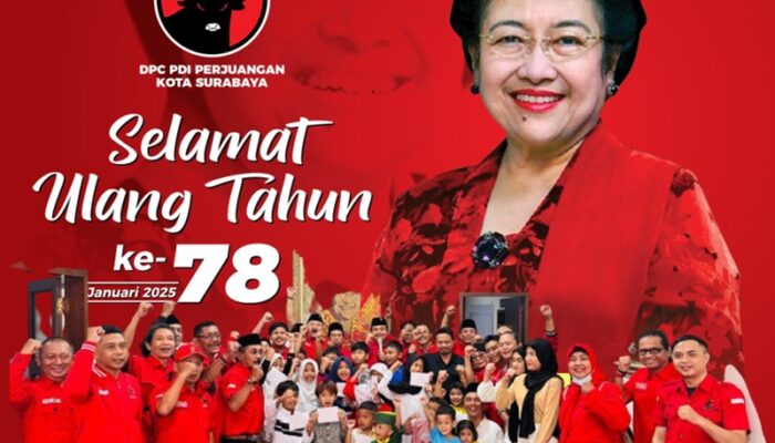 Rayakan Bersama Anak Yatim, PDIP Surabaya: Selamat HUT ke-78 Ibu Megawati