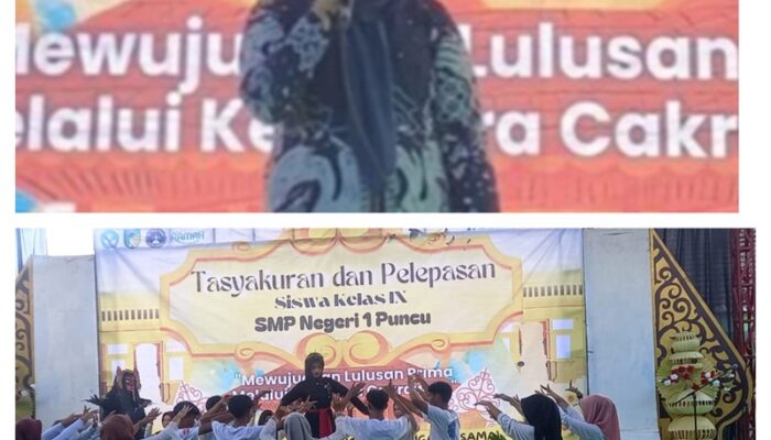 SMPN 1 Puncu Kediri Gelar Tasyakuran Pelepasan Siswa Kelas IX Bertema Budaya