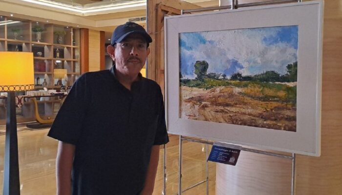Hamid Nabhan Kembali ke Cat Minyak, Olah Lanskap Madura dengan Pisau Palet